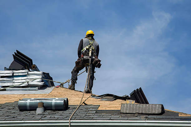 Professional Gutter Installation technician working in Lewiston, UT